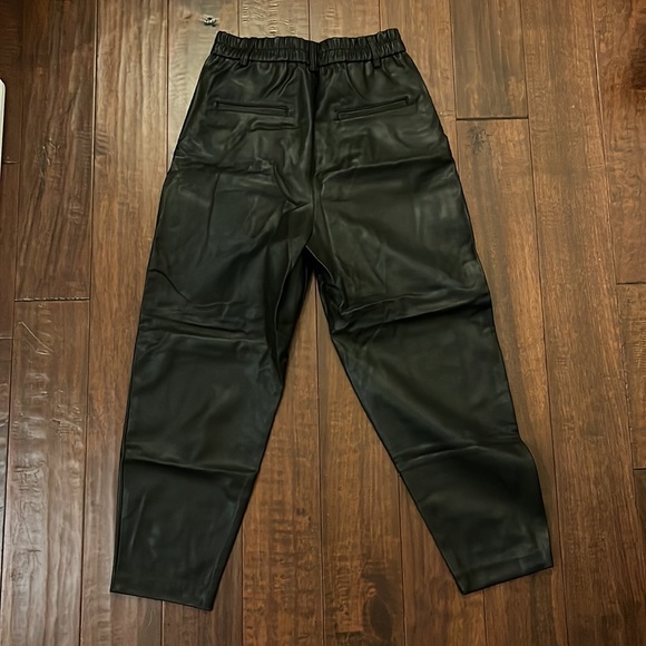 Zara Vegan Leather Tapered Trousers - Picture 5 of 5